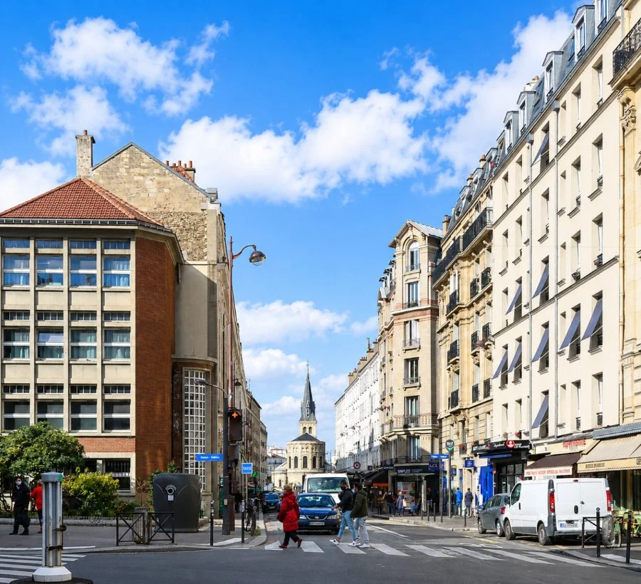 Devanture du local commercial à louer rue de Patay, Paris 13e