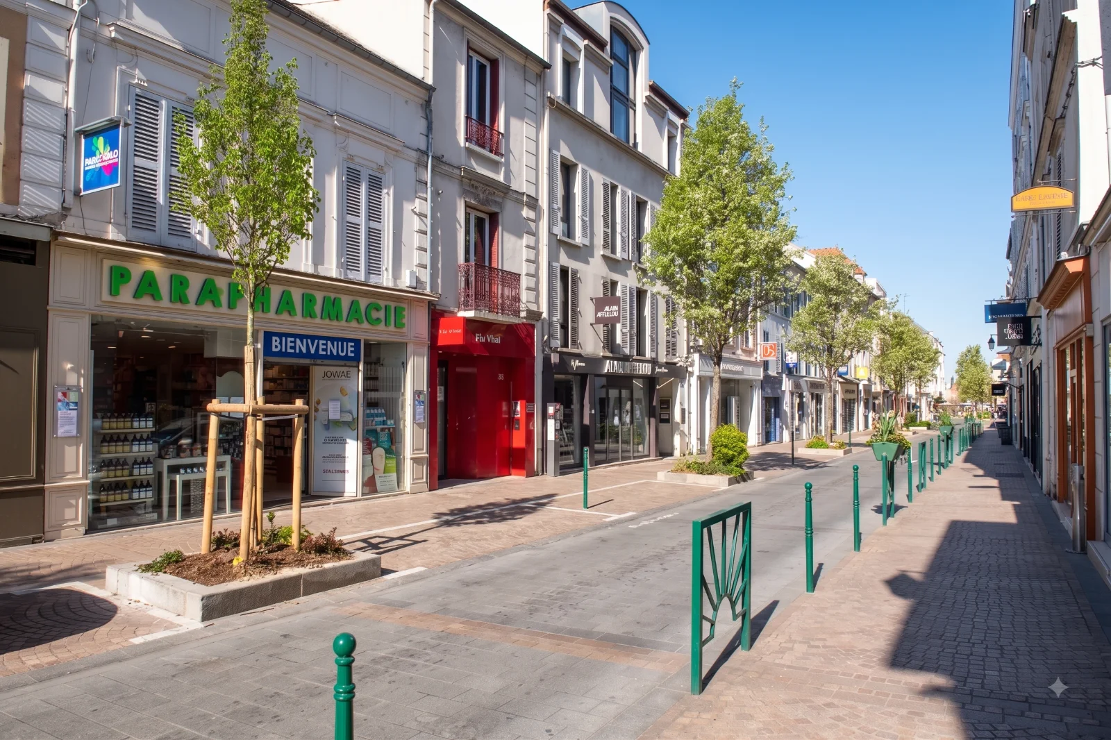 Devanture des murs commerciaux à vendre rue Hervet, Rueil-Malmaison